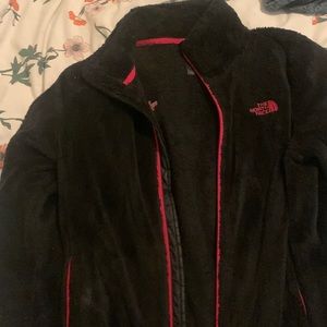 north face black w/ pink lining jacket